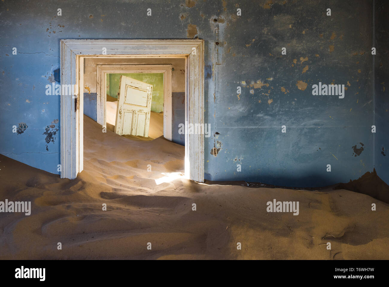 Abandoned ghost town of Kolmanskop in Namibia Stock Photo