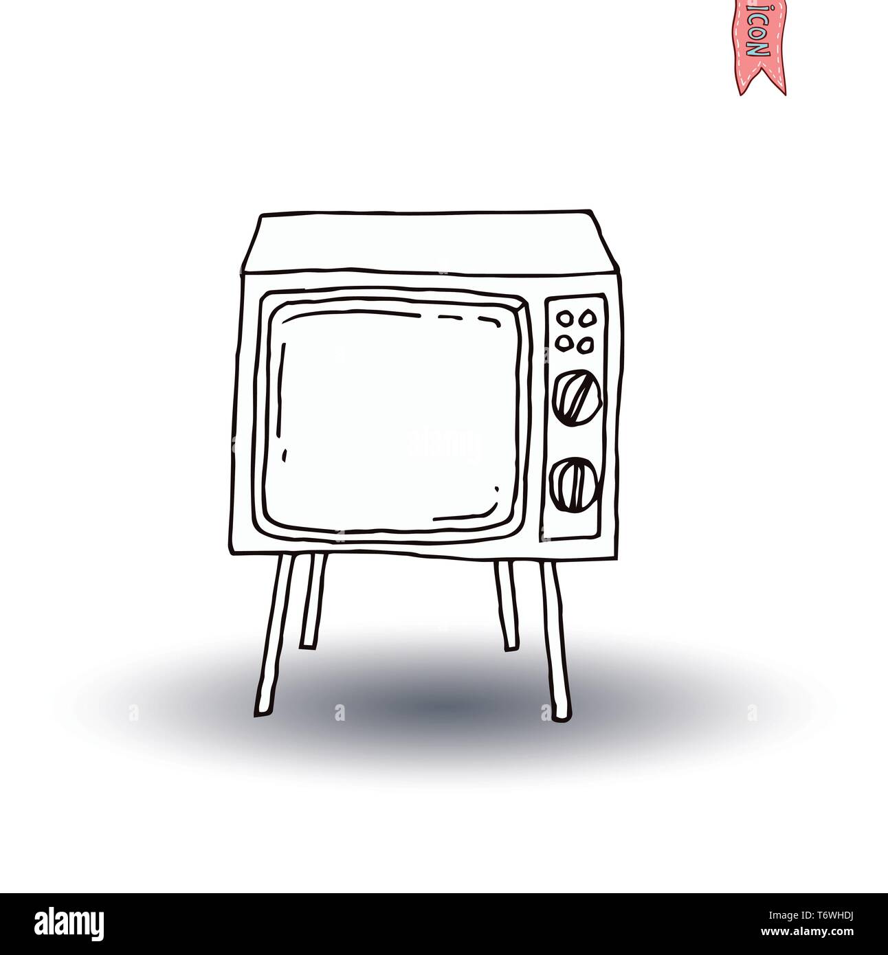 Televisions, vintage  and modern, vector illustration Stock Vector