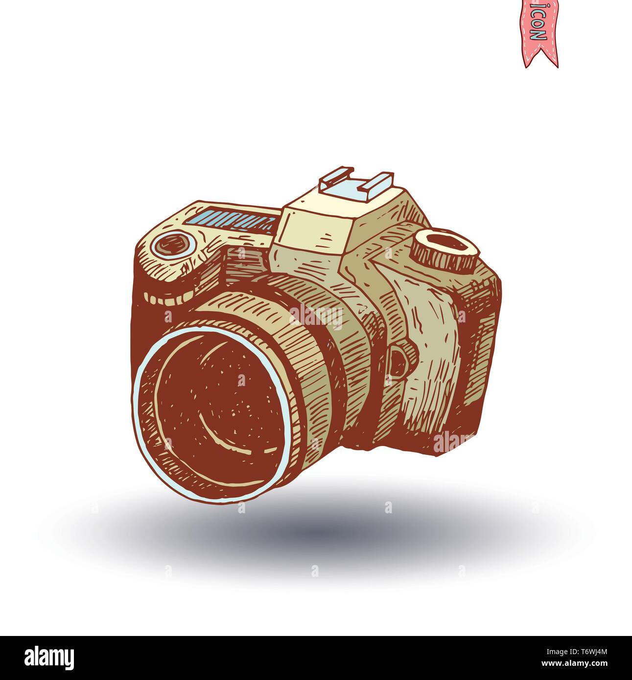 camera icon, hand drawn illustration Stock Vector Image & Art - Alamy