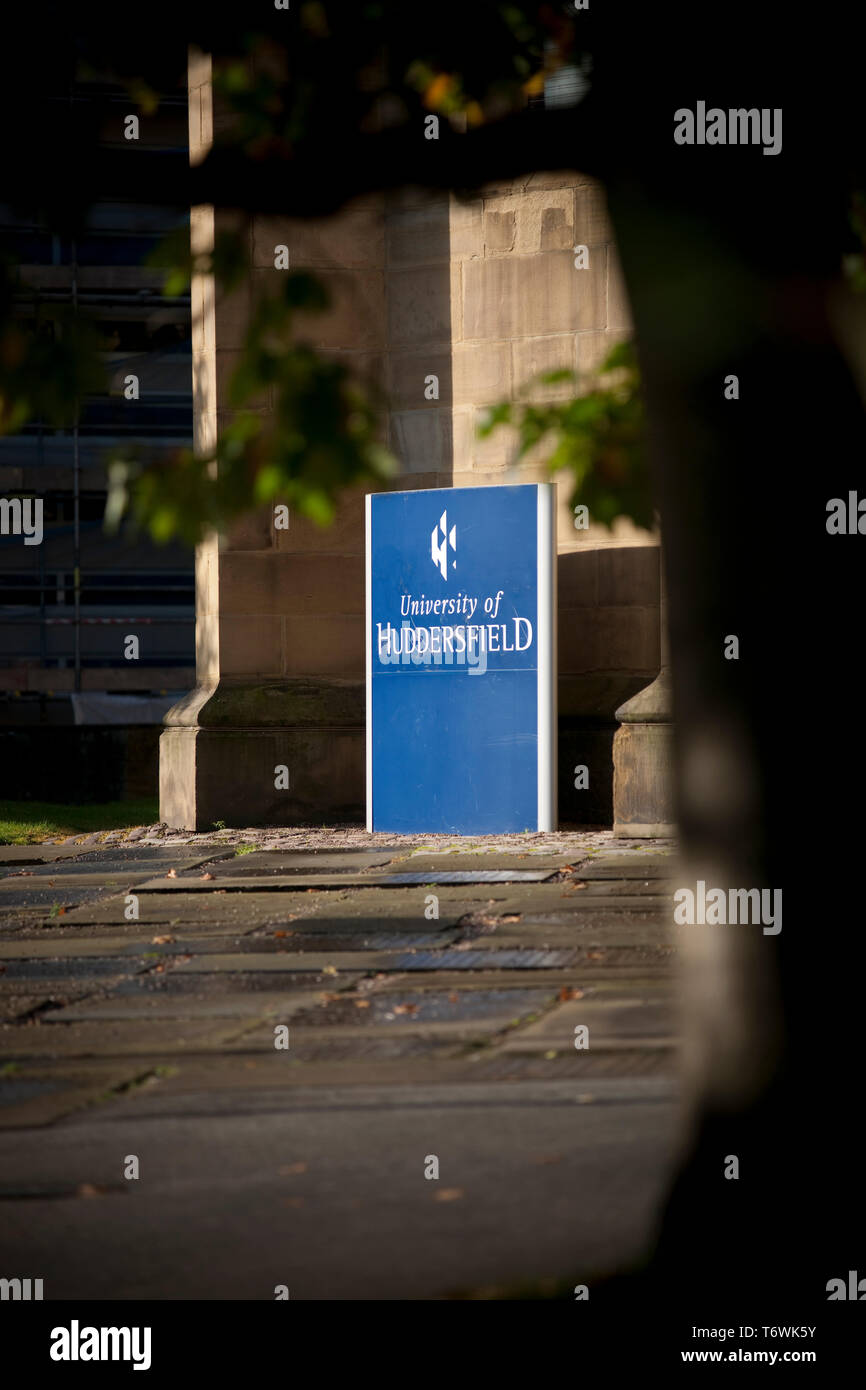 Huddersfield, West Yorkshire, UK, October 2013, signage at the