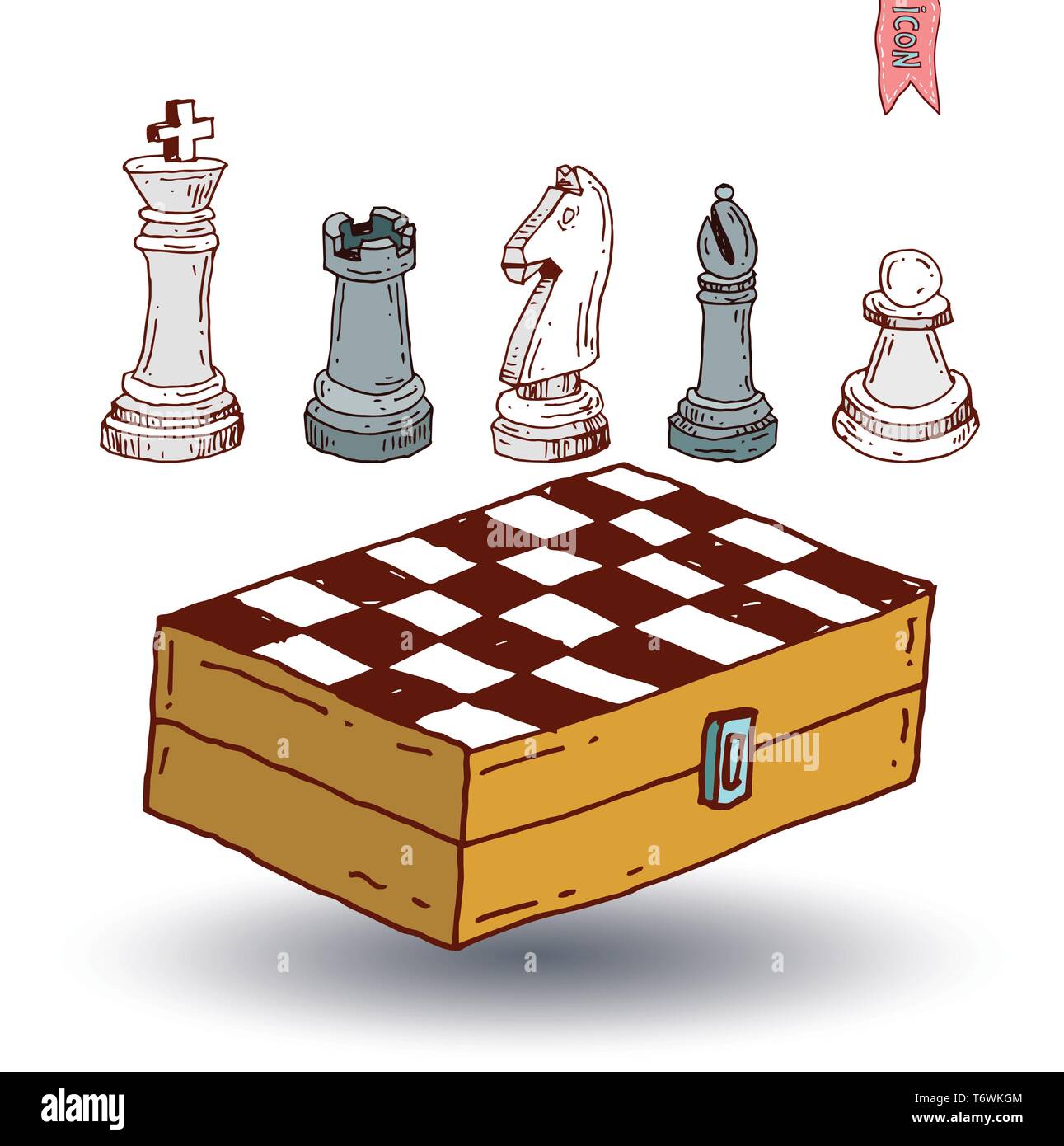 Hand Drawn Chess Pieces Vector Vector Art & Graphics