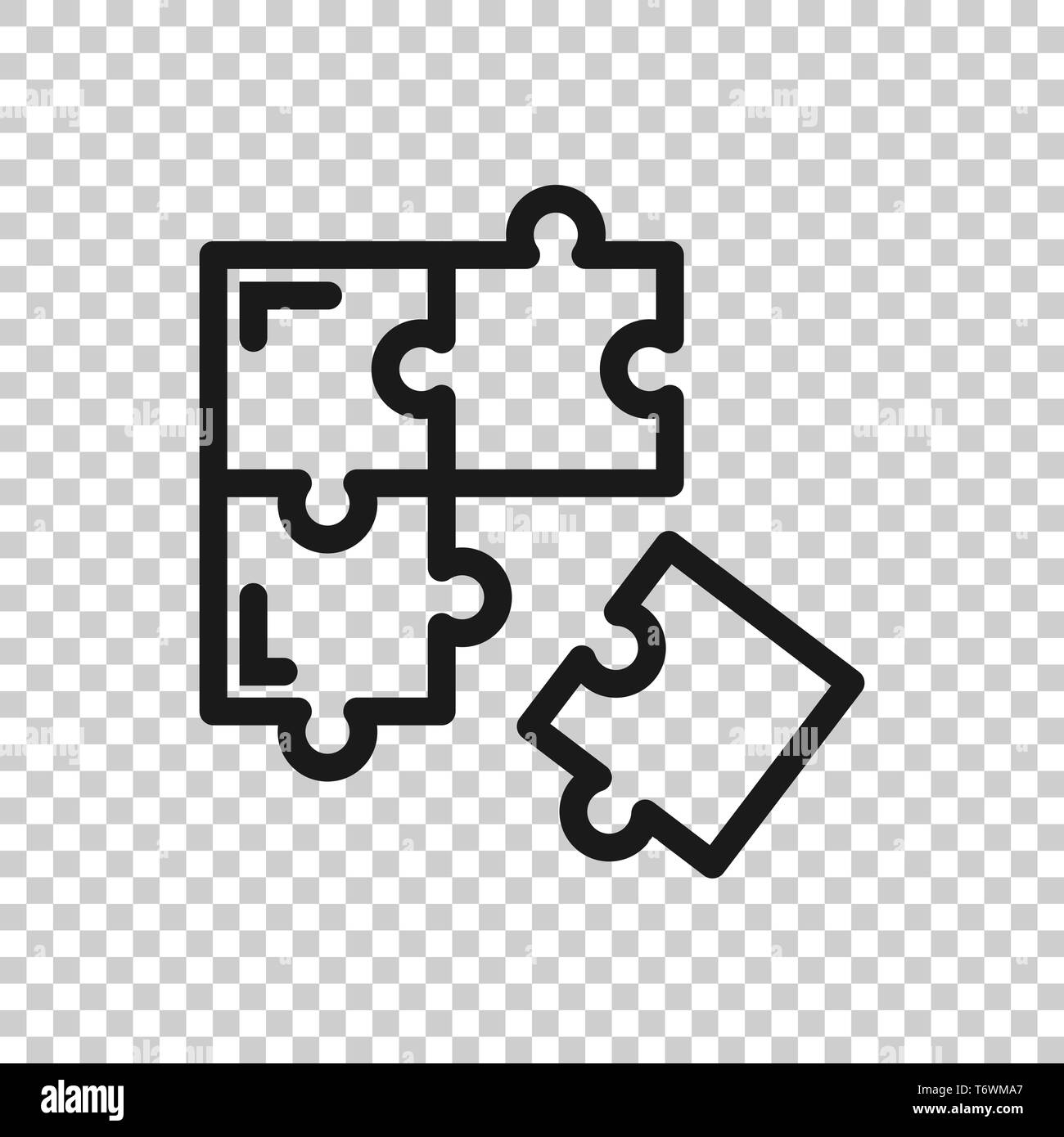 jigsaw piece puzzle game transparent classic shape illustration Stock Photo  - Alamy