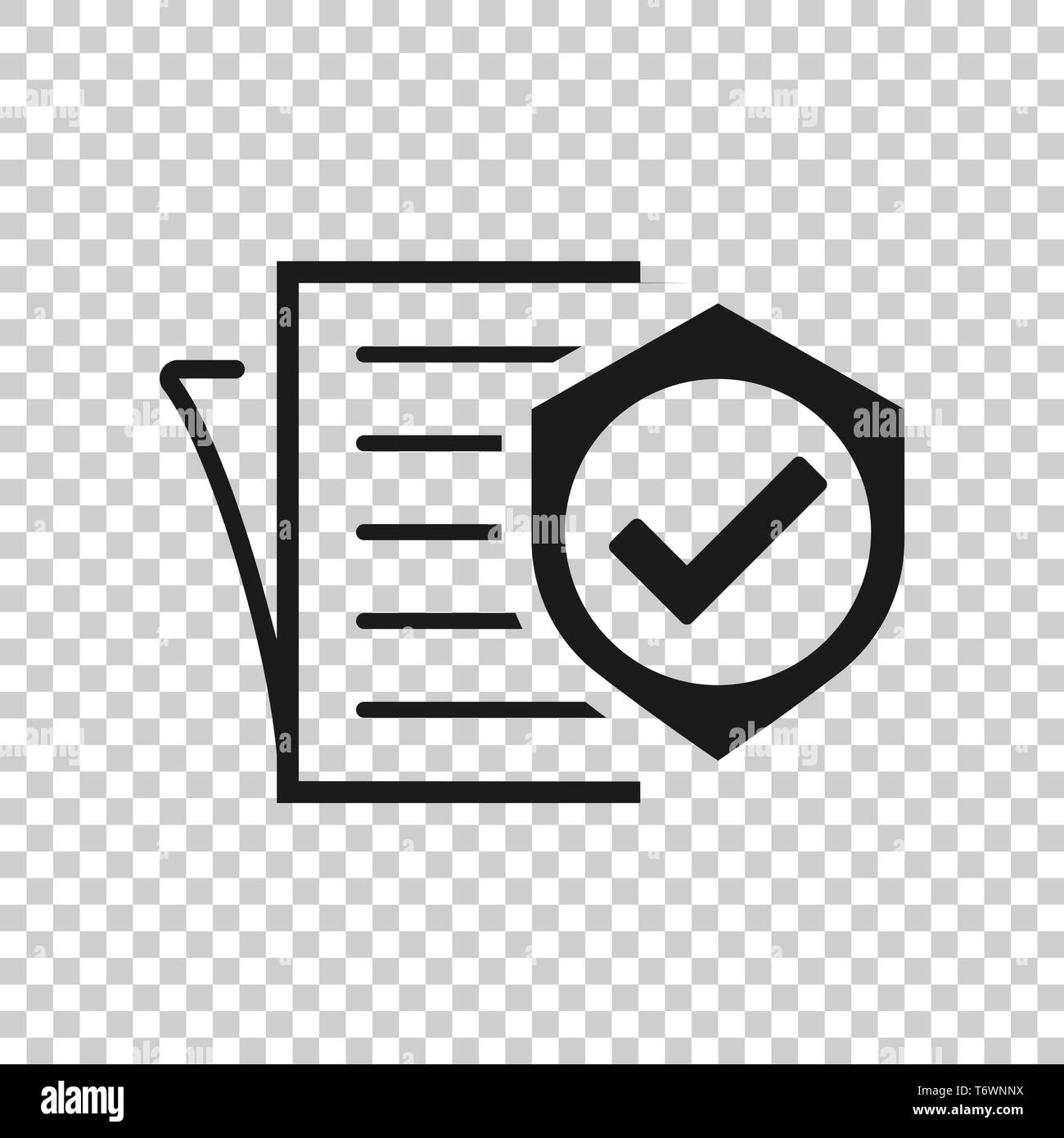 Insurance Policy Icon In Transparent Style Report Vector Illustration On Isolated Background Document Business Concept Stock Vector Image Art Alamy