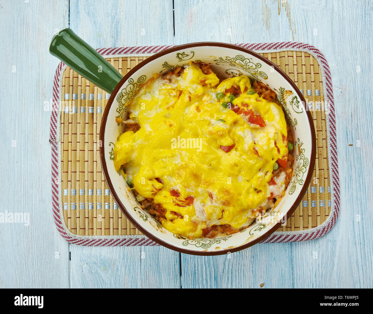 Mexican Beef and Rice Casserole Stock Photo - Alamy