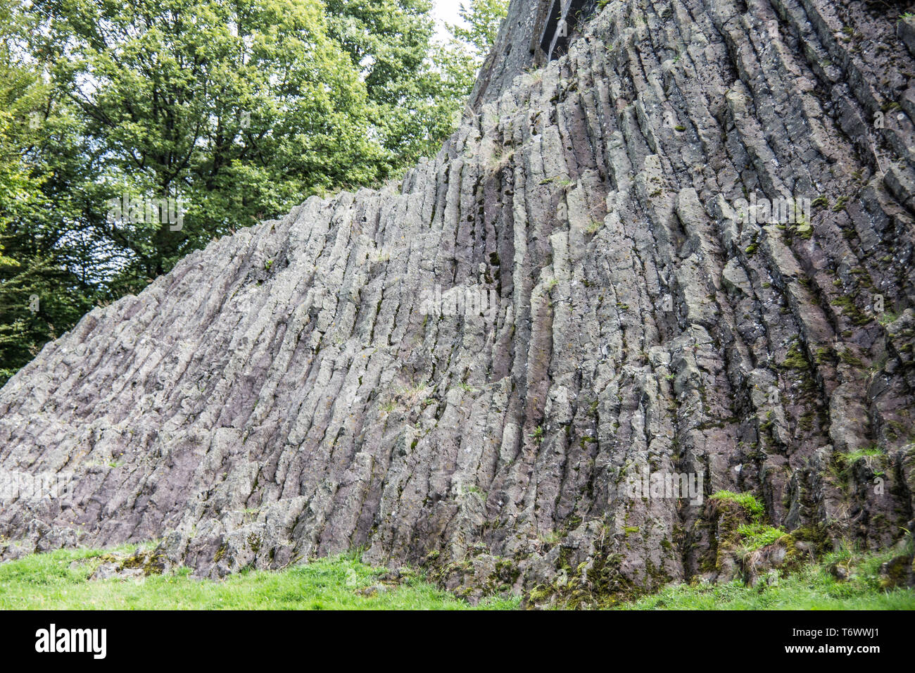 Basalt rock as a natural monument Stock Photo