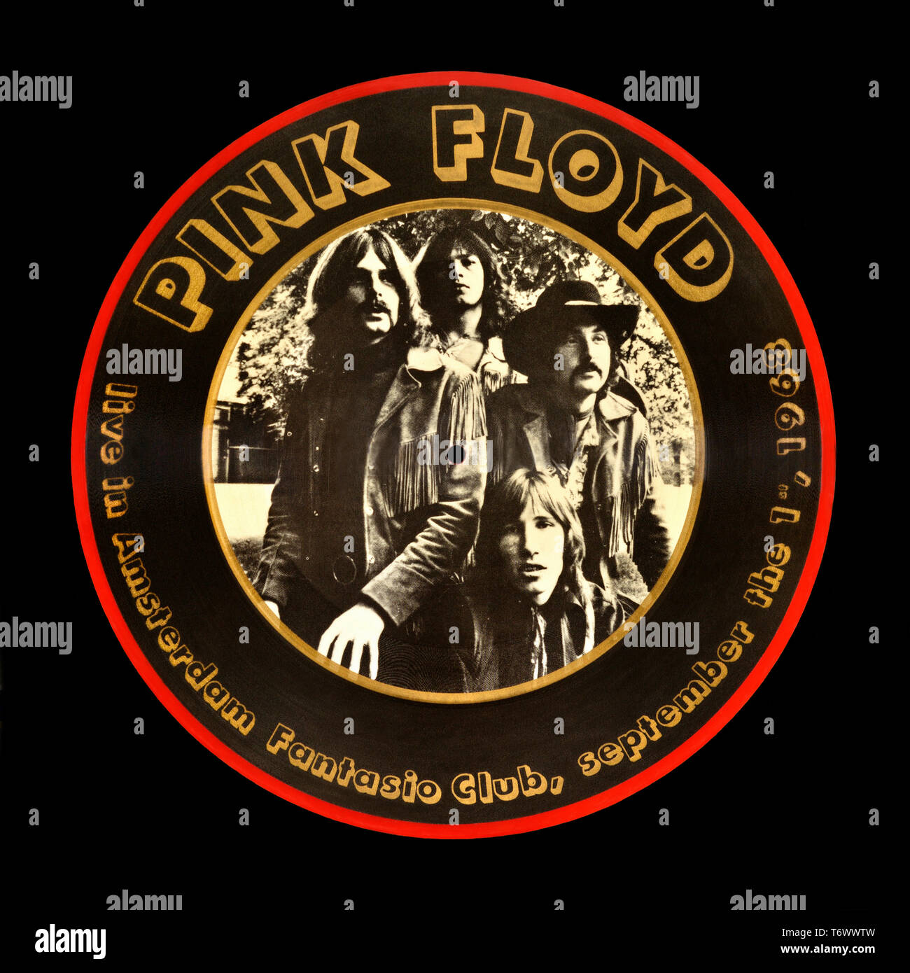 Pink Floyd - original vinyl album cover - Live In Amsterdam Fantasio Club - 1987 Stock Photo
