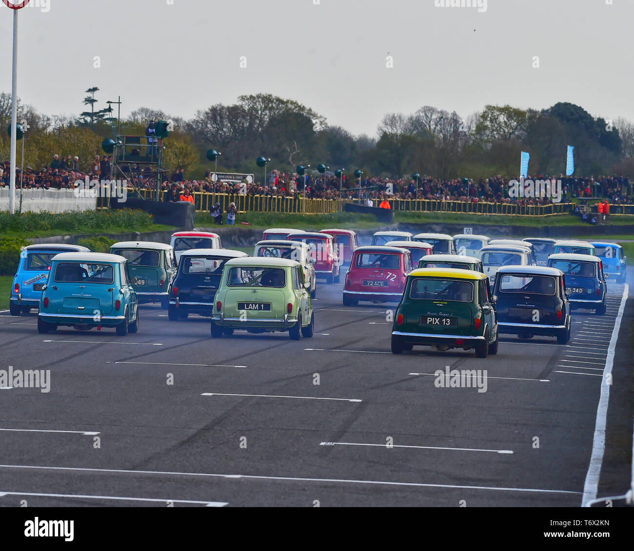 Mini Saloon Racing Mass start, Mini Cooper S, Betty Richmond Trophy Heat 1, Mini saloons ...
