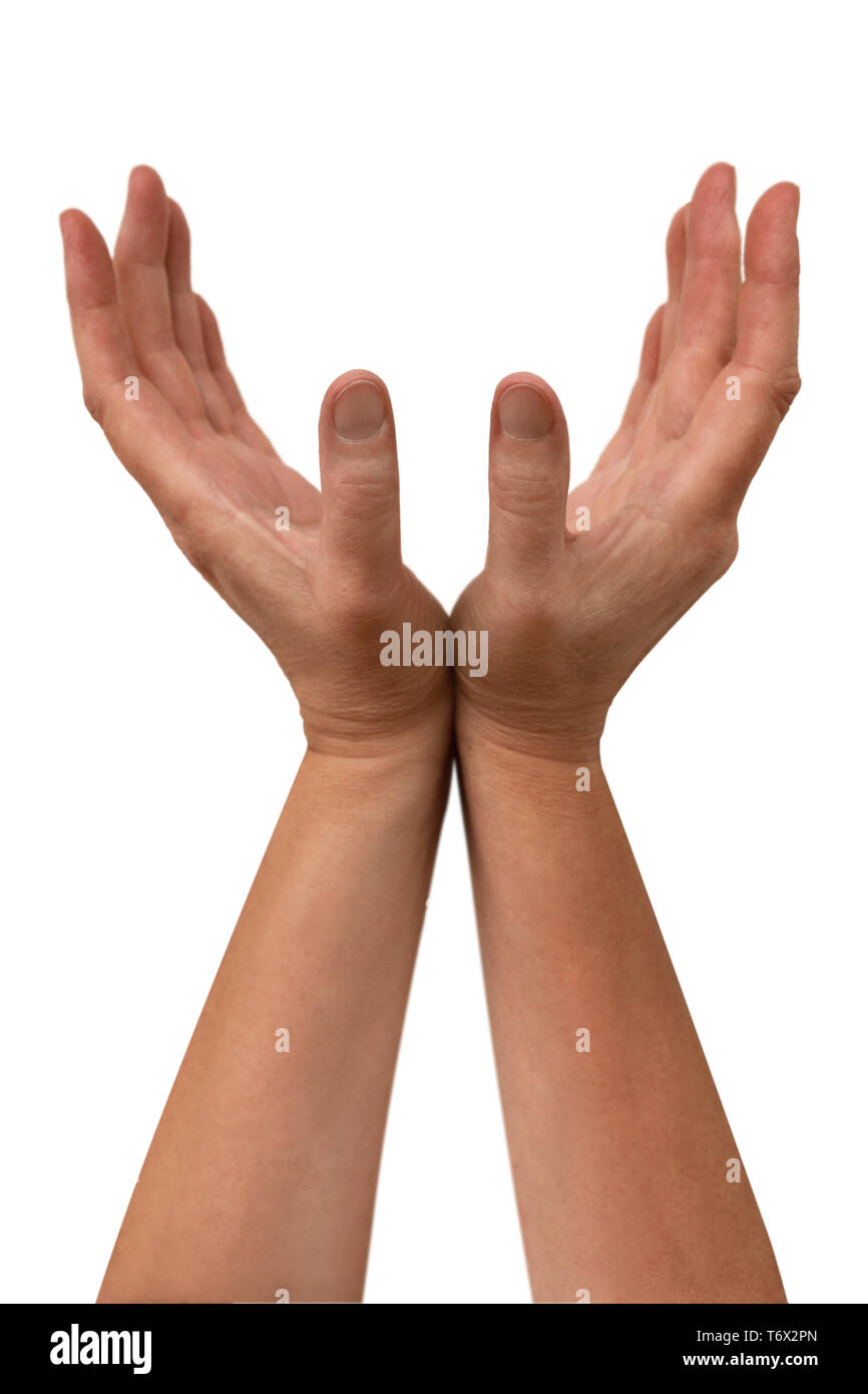 Gesture series, hands gripping Stock Photo