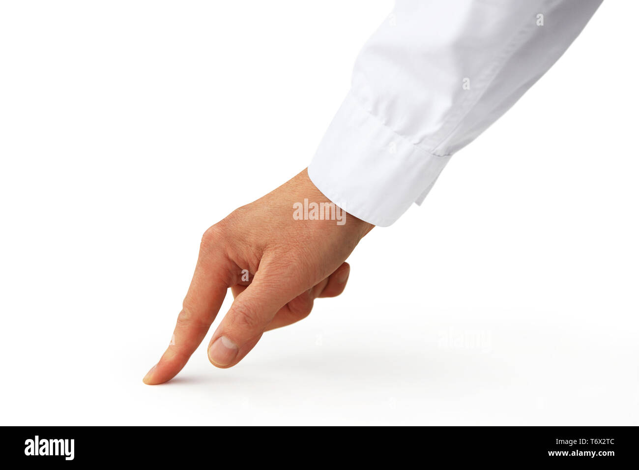 Gesture series, hand calls Stock Photo