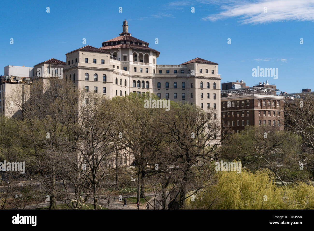 Fifth Avenue as Seen from Fort Clinton in Central Park, NYC, USA Stock Photo
