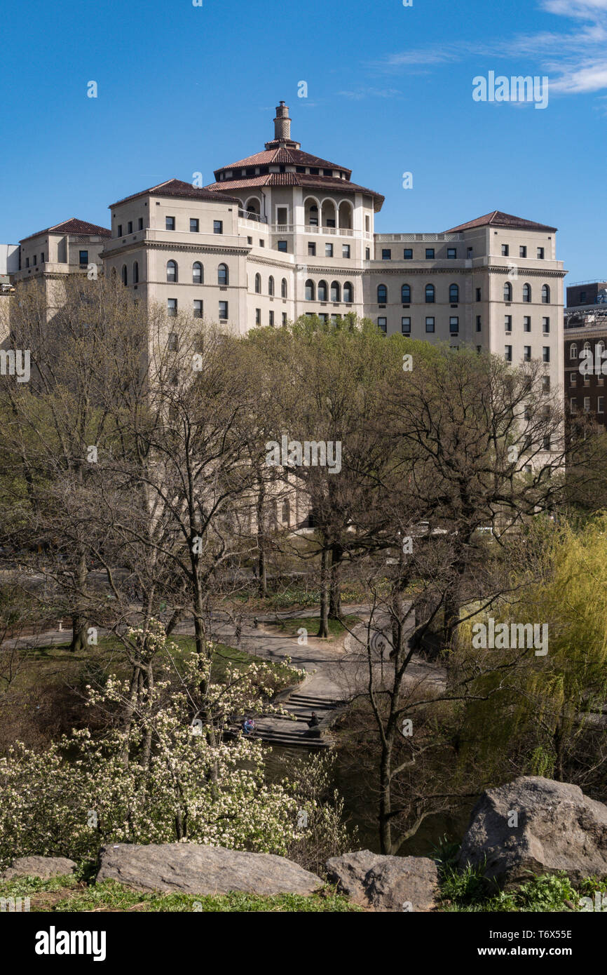 Fifth Avenue as Seen from Fort Clinton in Central Park, NYC, USA Stock Photo
