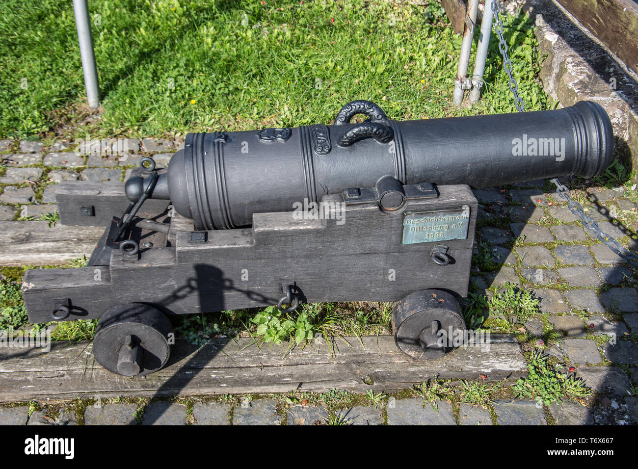 Cannon at the Wilhelmsturm Stock Photo
