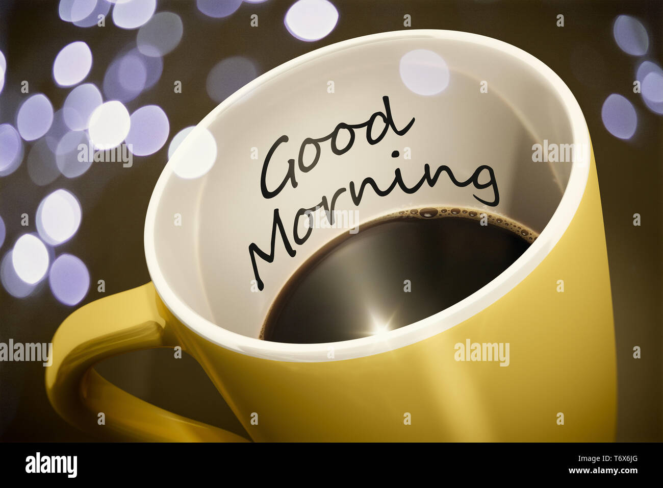 coffee cup surprise Good Morning Stock Photo - Alamy