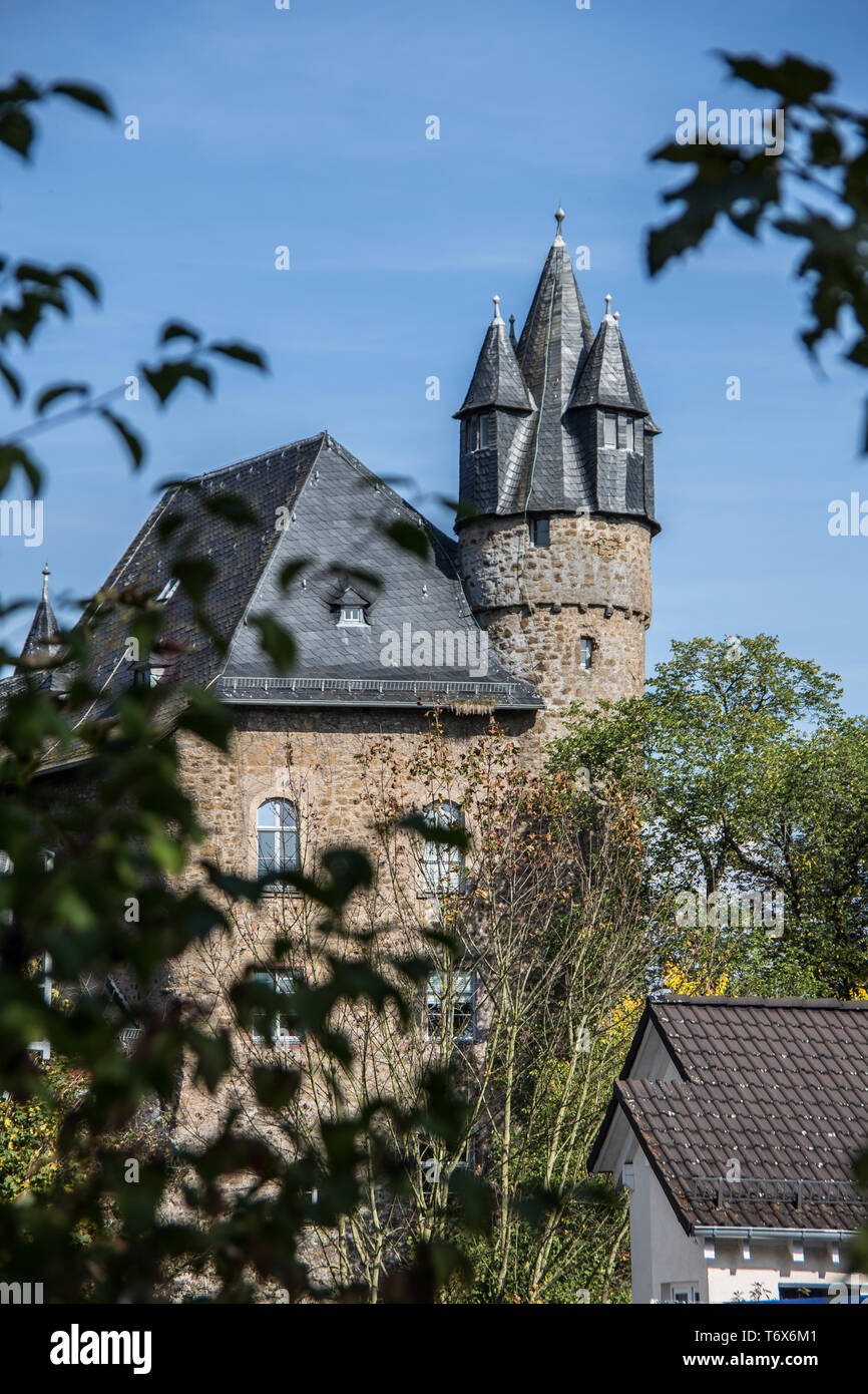 Castle Herborn under blue sky Stock Photo