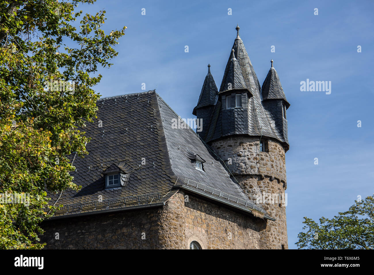 Castle Herborn under blue sky Stock Photo