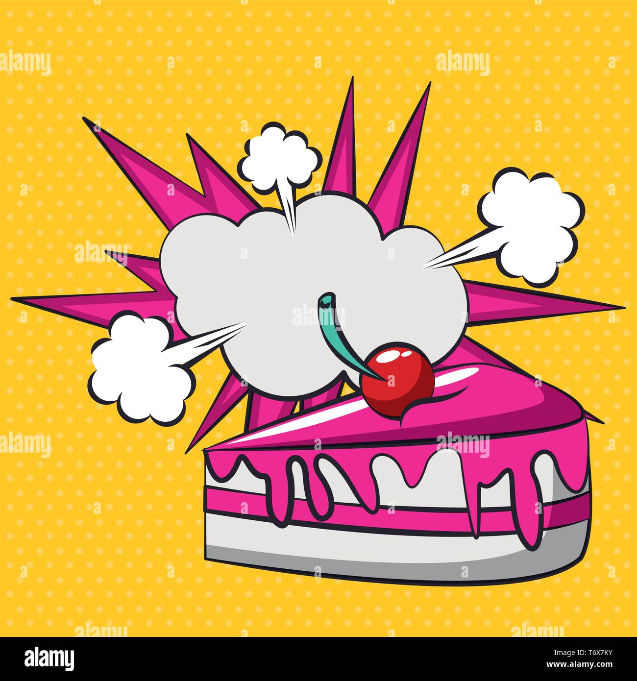 Pop art vibrant retro card background Stock Vector