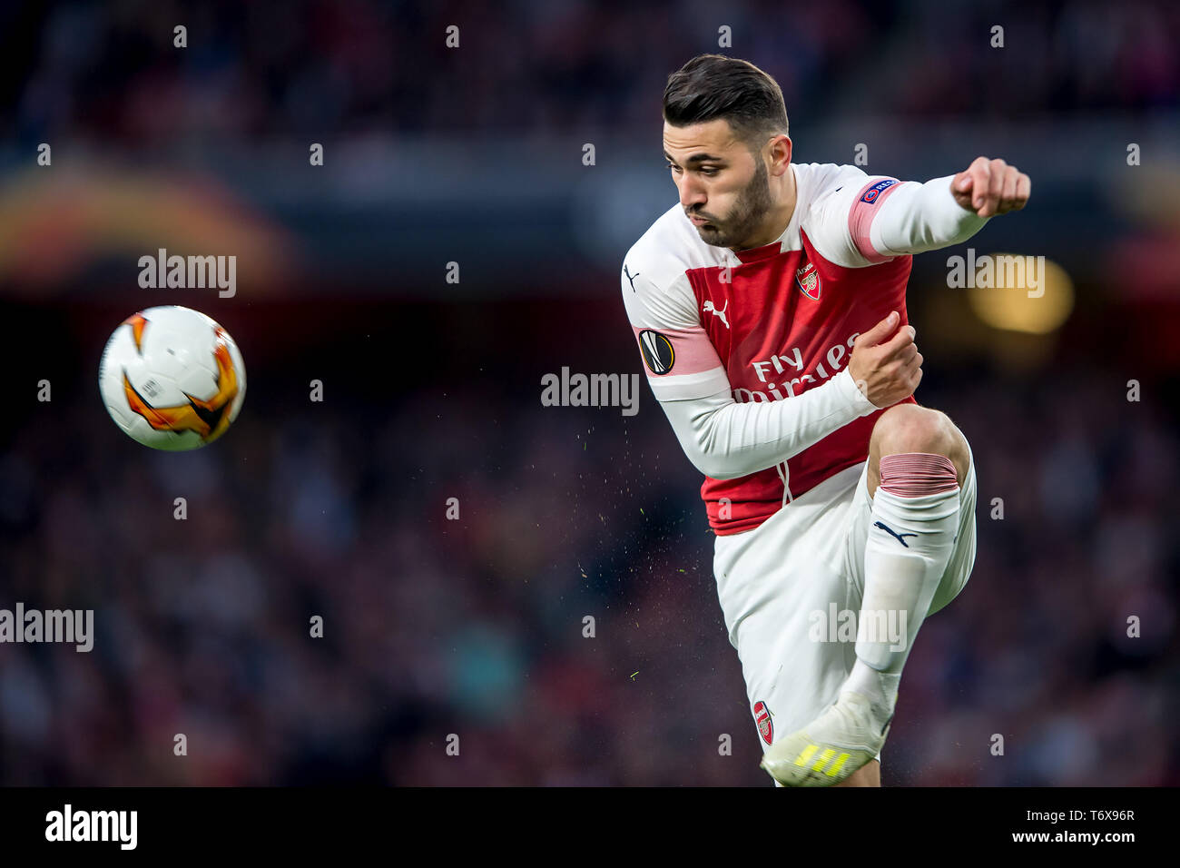 London, UK. 02nd May, 2019. Sead KolaÅ¡inac of Arsenal during the UEFA Europa League Semi Final match between Arsenal and Valencia at the Emirates Stadium, London, England on 2 May 2019. Photo by Salvio Calabrese. Editorial use only, license required for commercial use. No use in betting, games or a single club/league/player publications. Credit: UK Sports Pics Ltd/Alamy Live News Stock Photo