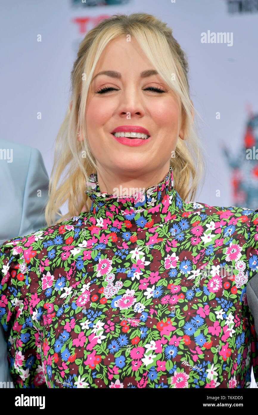 Los Angeles, USA. 01st May, 2019. Kaley Cuoco at the Handprints Ceremony at the TCL Chinese Theater Hollywood. Los Angeles, 01.05.2019 | usage worldwide Credit: dpa/Alamy Live News Stock Photo