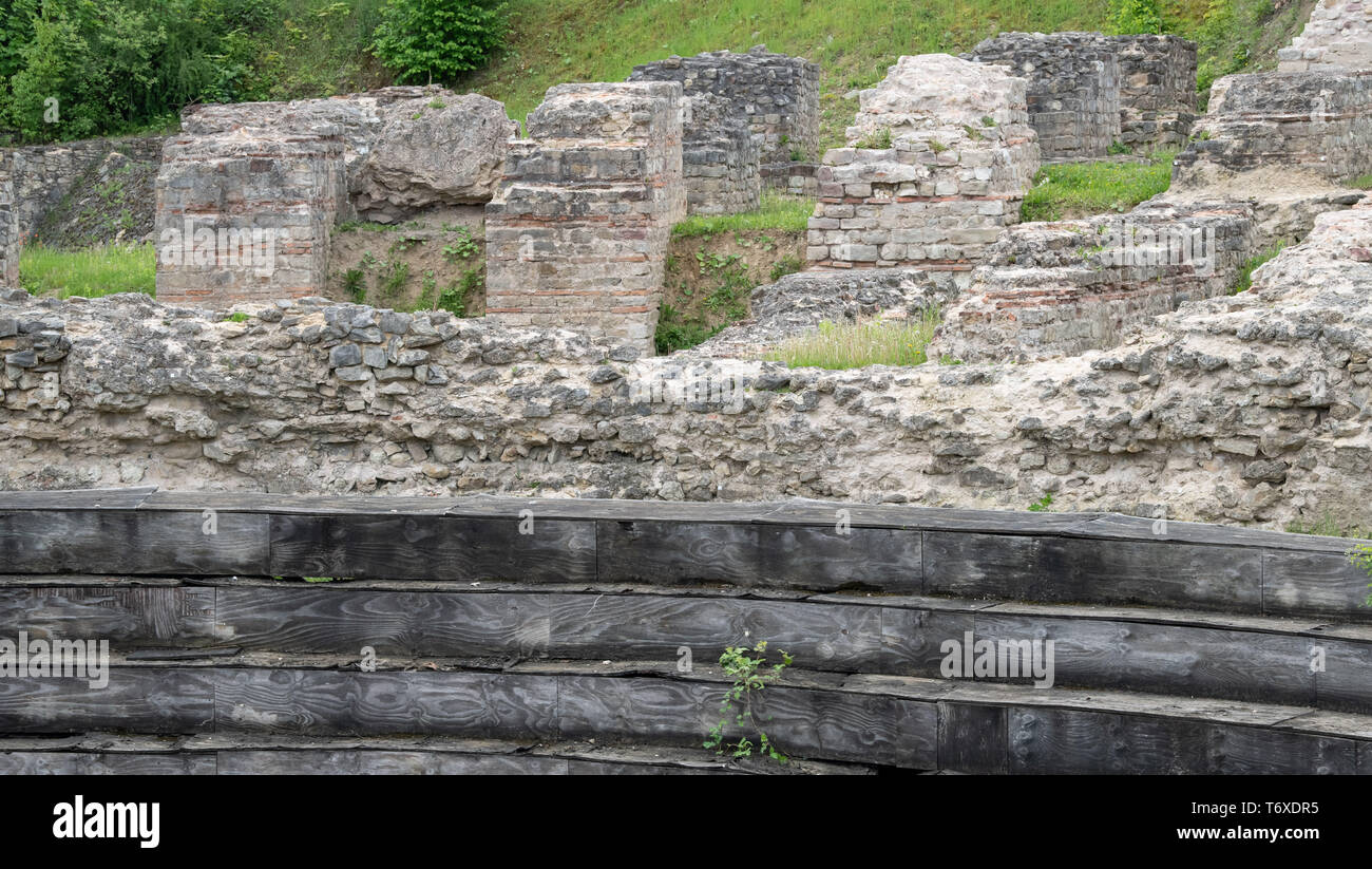 Mainz, Germany. 03rd May, 2019. Overview of the Roman Theatre. The future use and preservation of the Roman Theatre is taking a step forward. Citizens can contribute ideas, which should then flow into follow-up events. Credit: Silas Stein/dpa/Alamy Live News Stock Photo