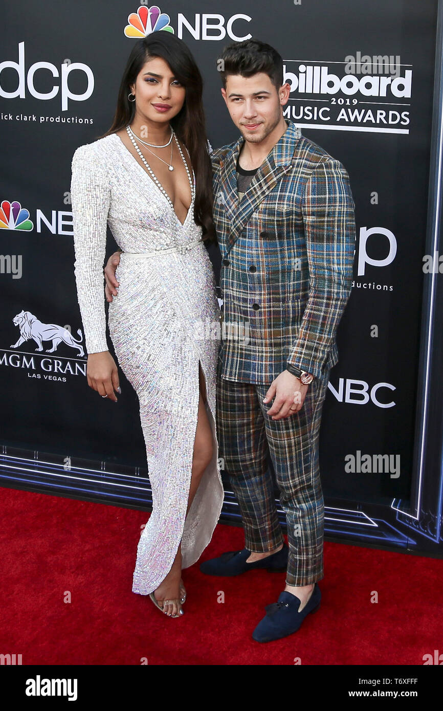 Priyanka Chopra and her husband Nick Jonas attending the 2019 Billboard