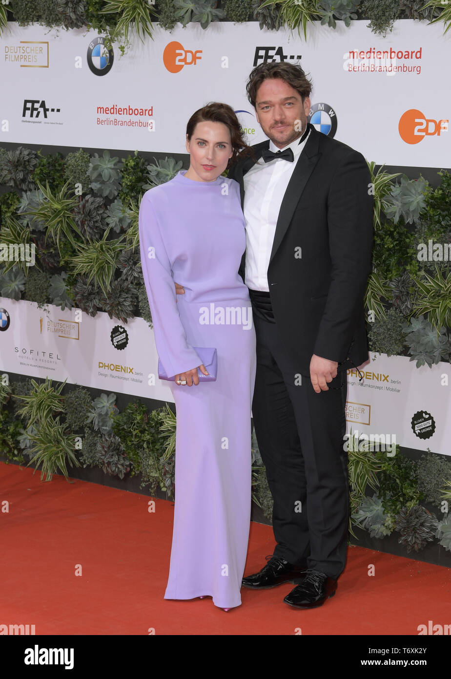 Berlin, Germany. 03rd May, 2019. The actors Christina Hecke and Ronald  Zehrfeld attend the 69th German Film Award Lola. Credit: Jörg  CarstensendpaAlamy Live News Stock Photo - Alamy