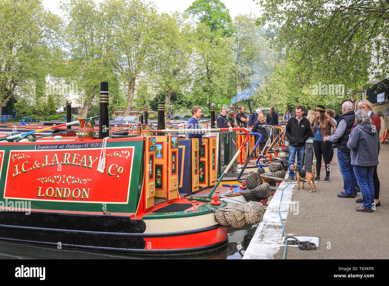London, UK, 3rd May 2019. Preparations are under way in Little Venice