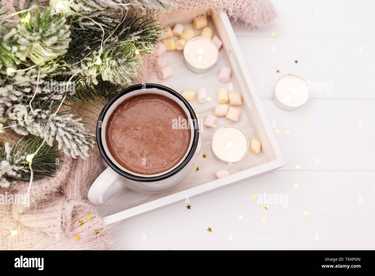 Christmas hot chocolate Stock Photo - Alamy