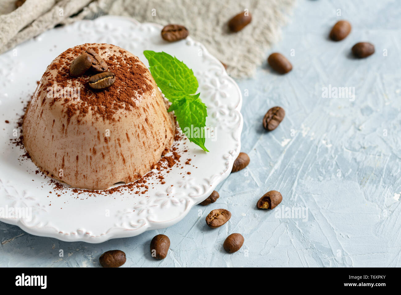 Traditional Italian dessert Panna cotta Stock Photo Alamy