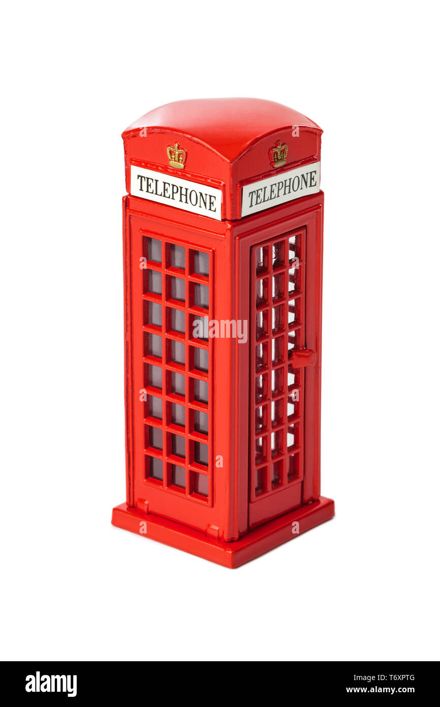 Toy red phone booth of London Stock Photo