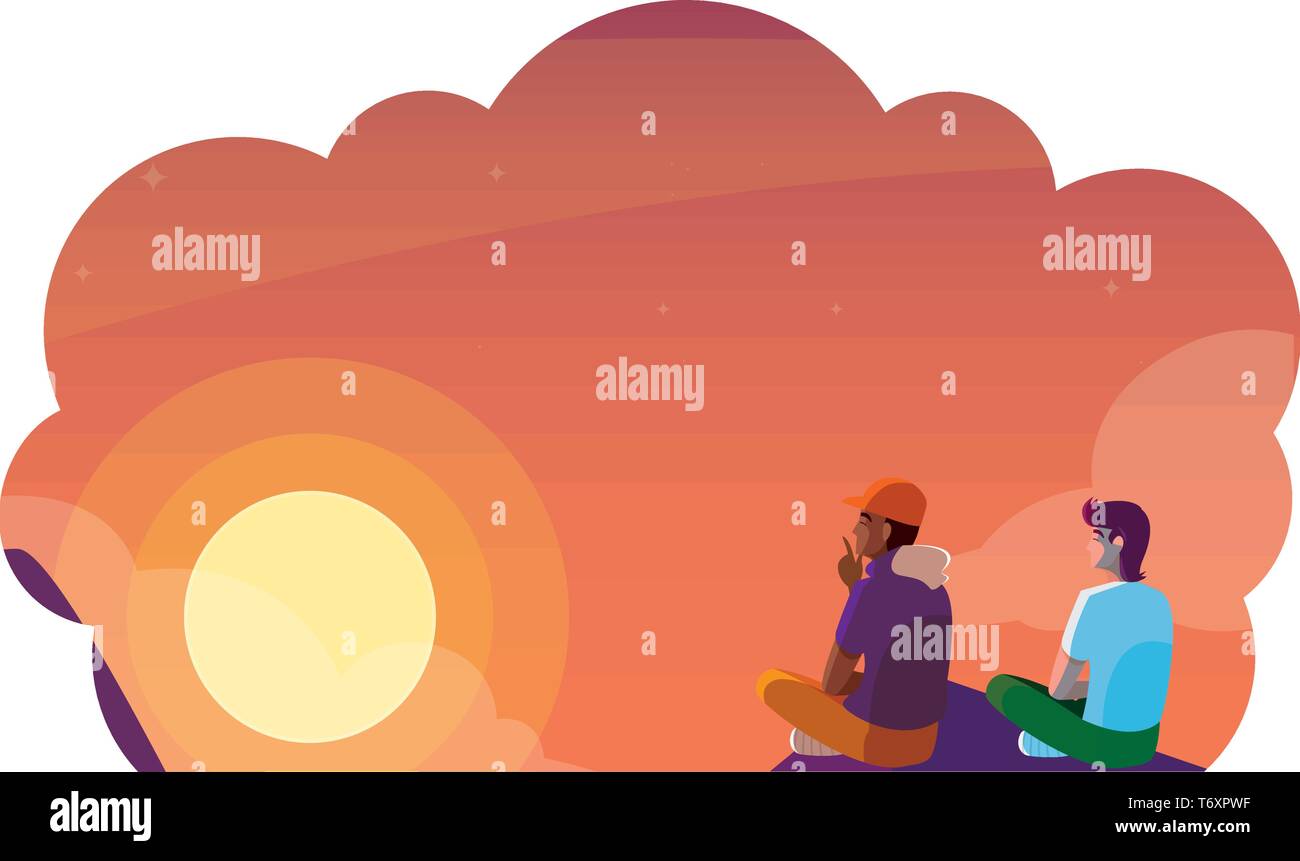 Contemplating view Stock Vector Images - Alamy