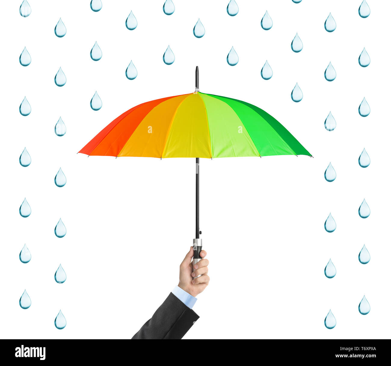 Hand with umbrella Stock Photo Alamy