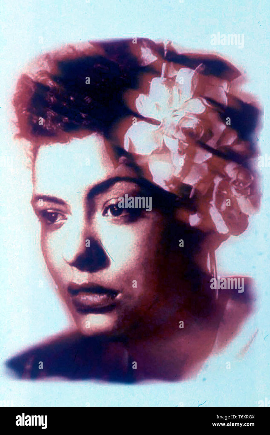 BILLIE HOLLIDAY (1915-1959) Promotional photo of American jazz singer about 1945 Stock Photo