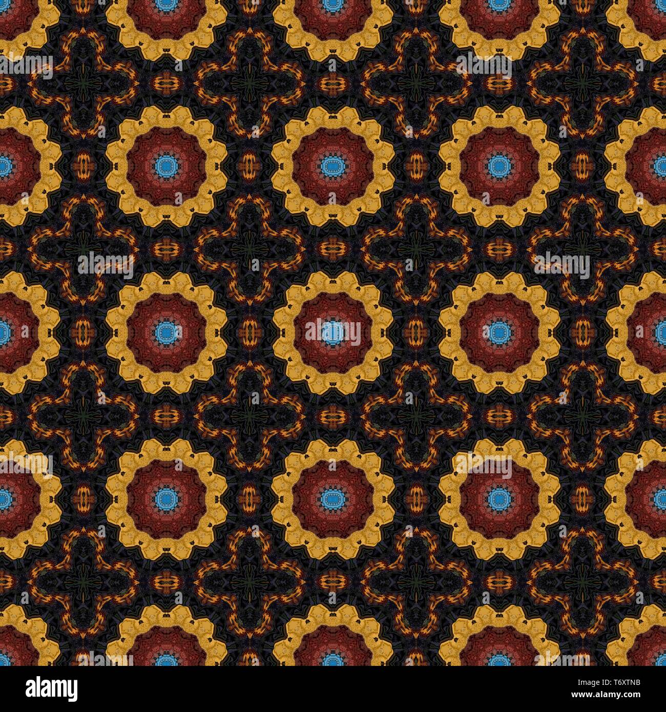 Bronze Black And Saddle Brown Color Pattern Abstract Vintage