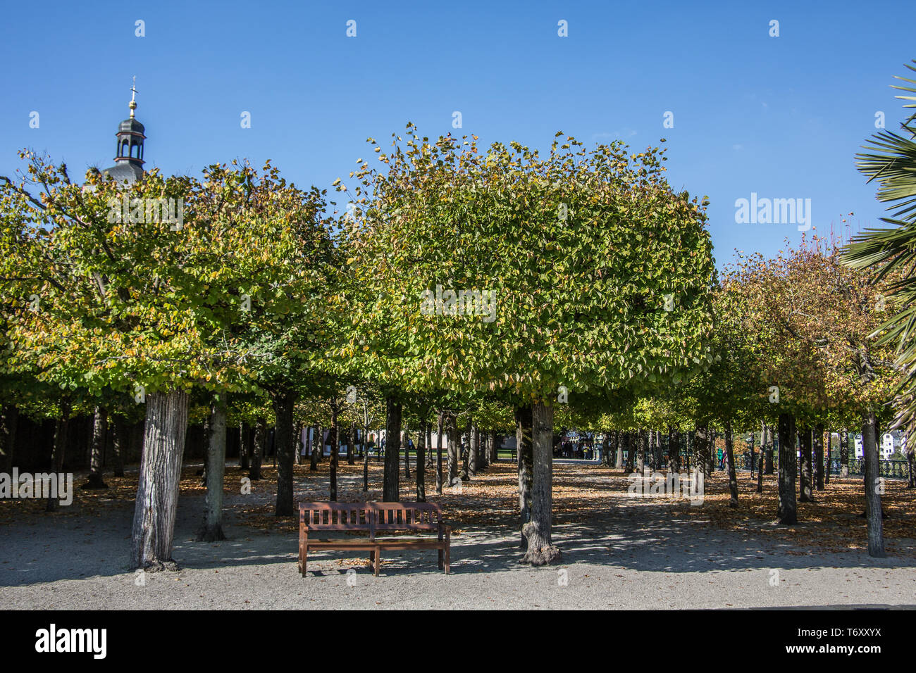 Avenue at castle Weilburg Stock Photo