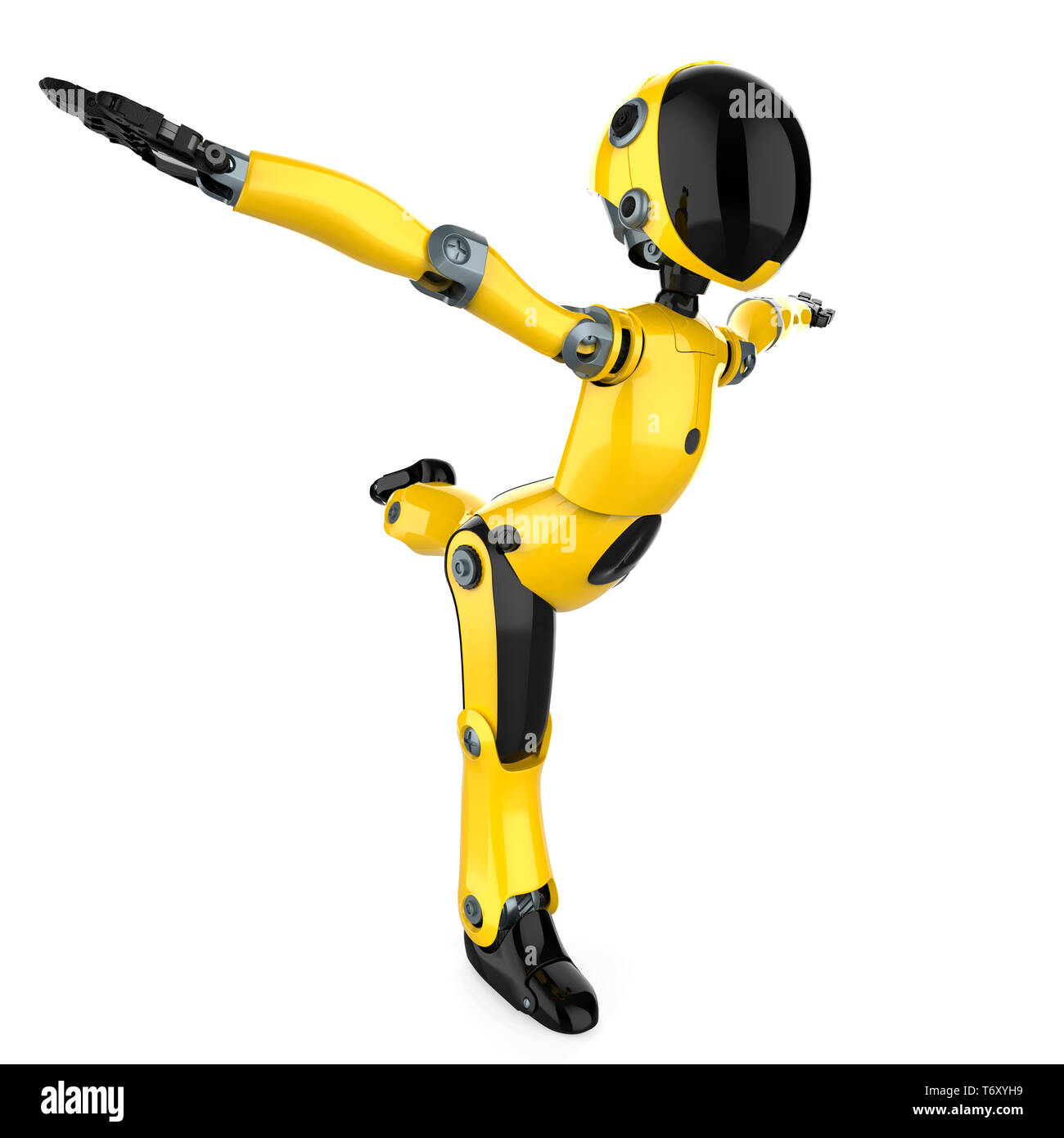 thisfunny mini silver bot cartoon walking arround. This guy will put ...