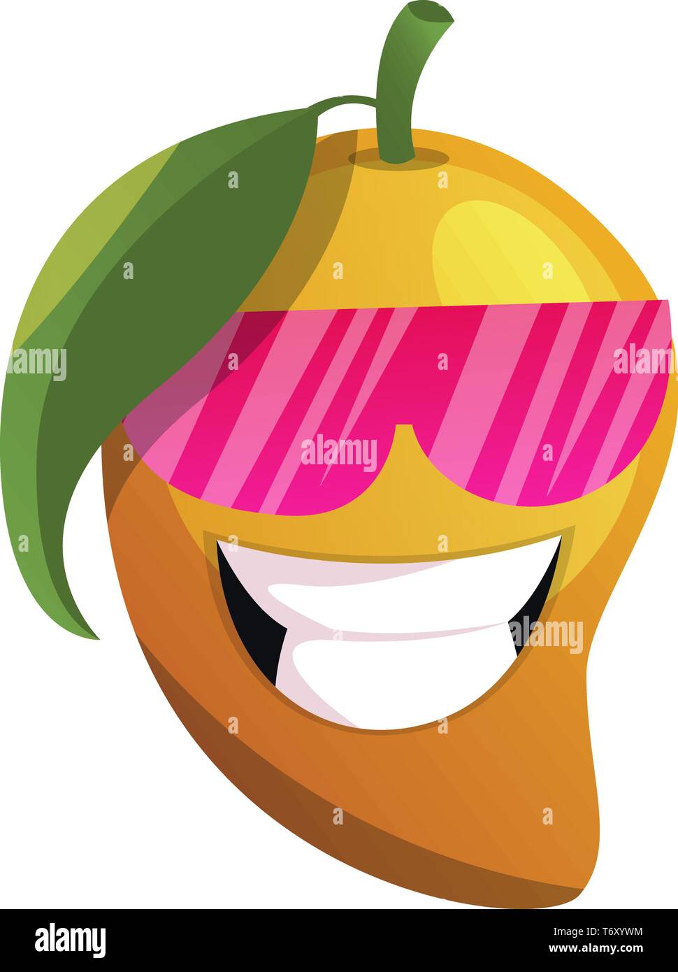 Mango cartoon with pink sunglasses illustration vector on white background  Stock Vector Image & Art - Alamy