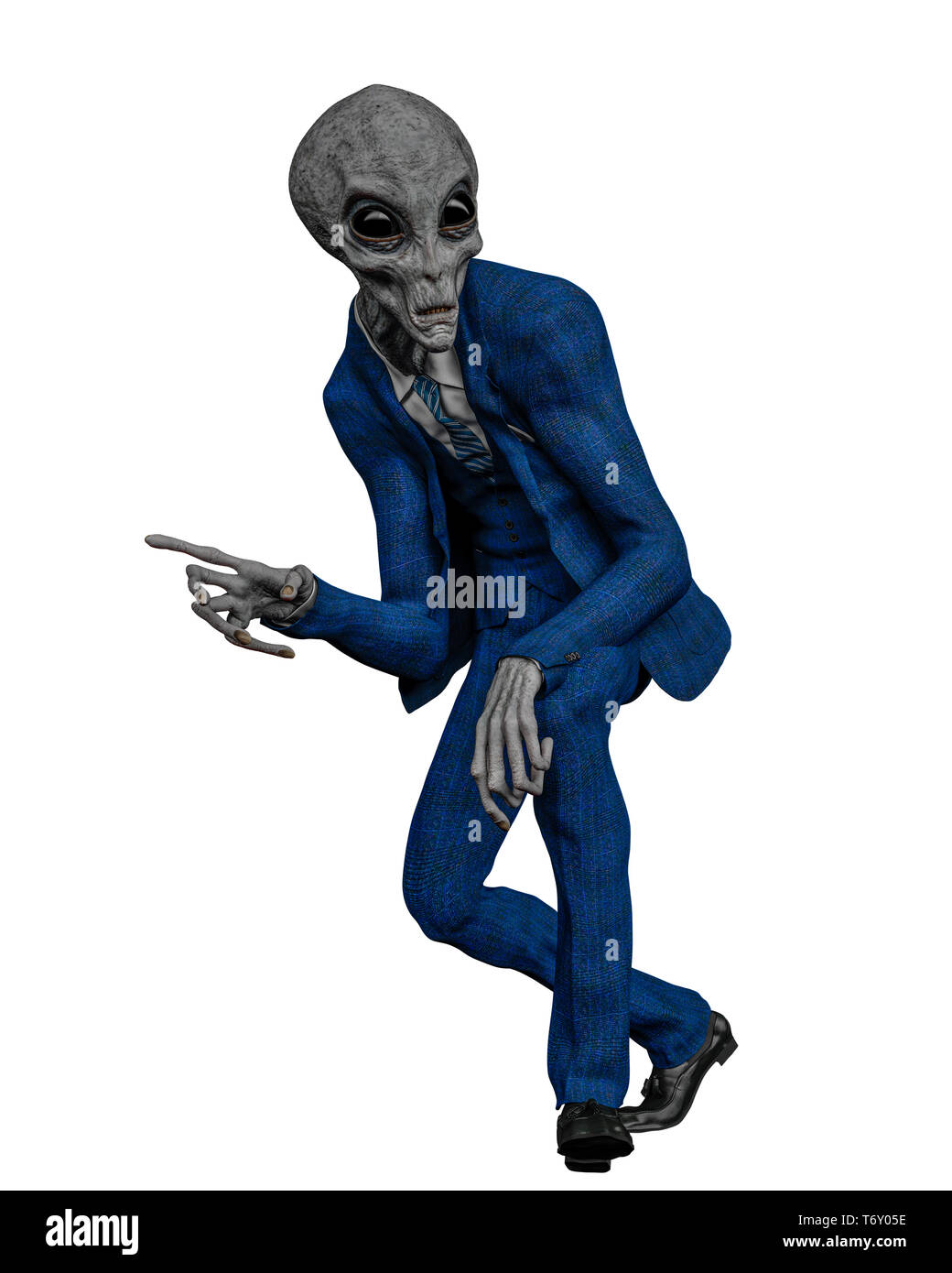 Mr Grey Alien The Businessman In A White Background This Alien Will Put Some Fun In Yours Creations Stock Photo Alamy