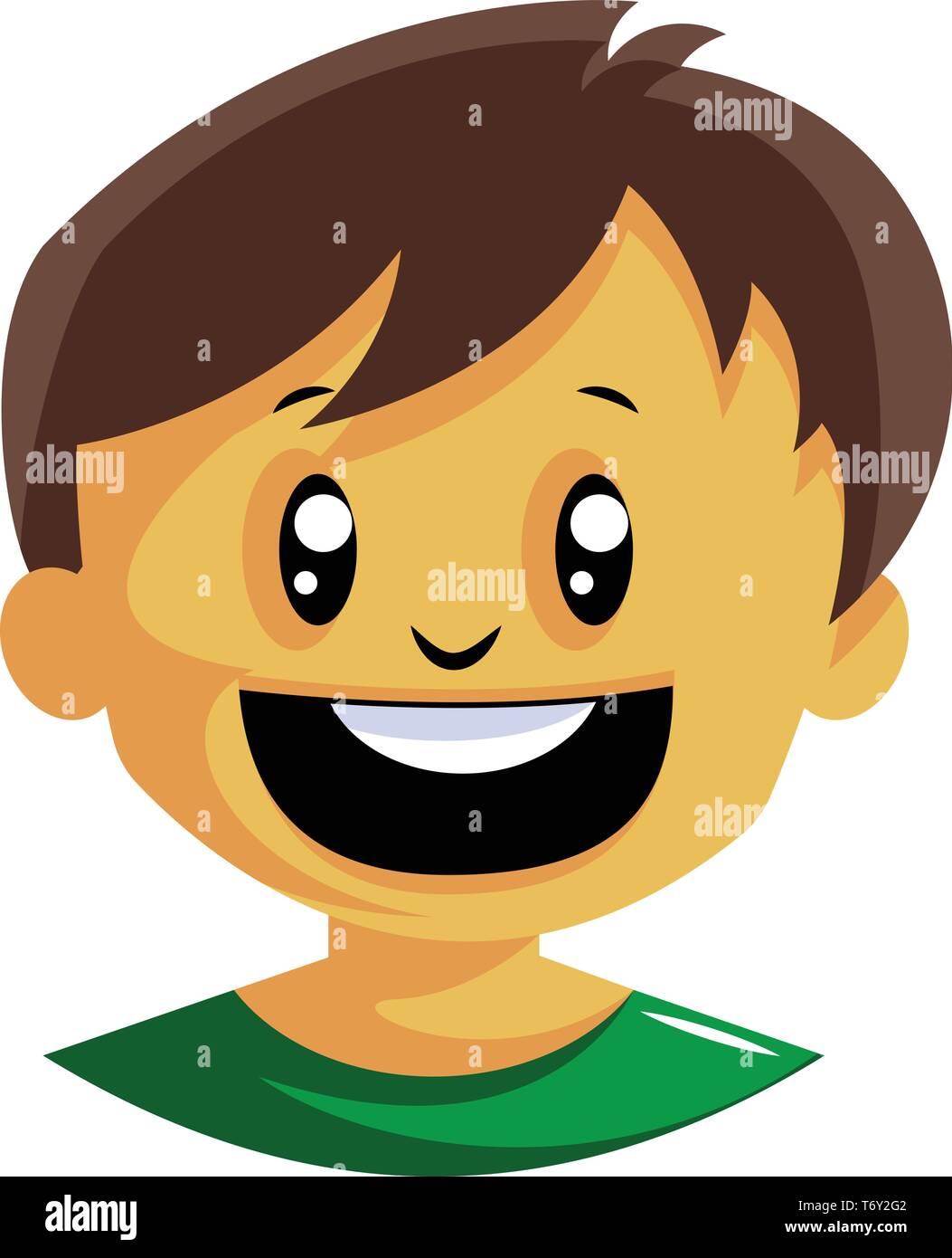 Very happy little boy illustration vector on white background Stock ...