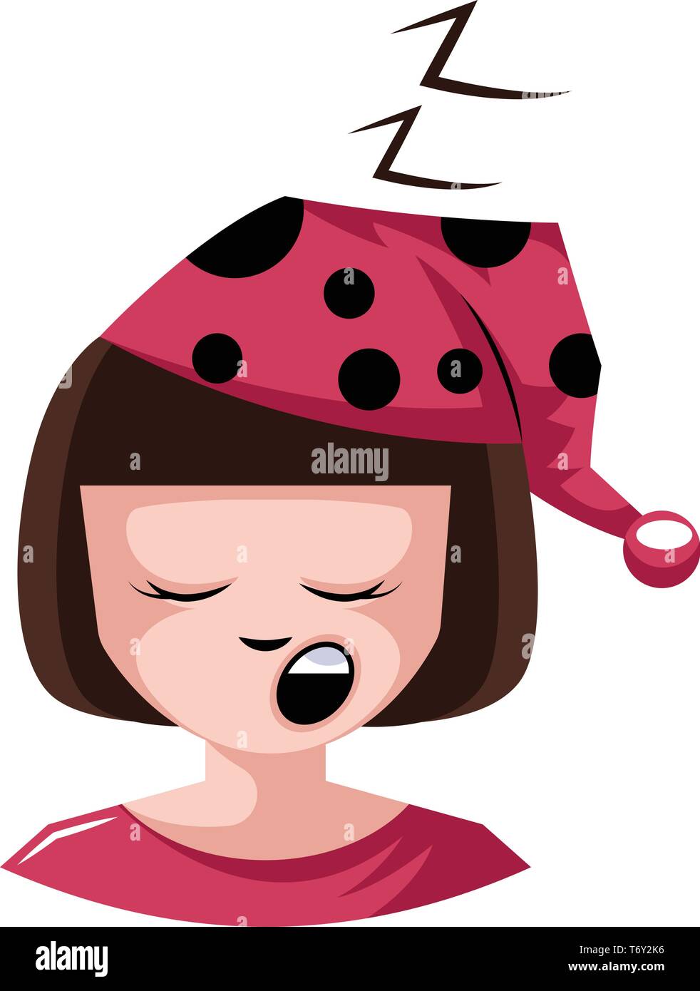 Cartoon Sleepy Girl Vector Stock Photos & Cartoon Sleepy Girl Vector