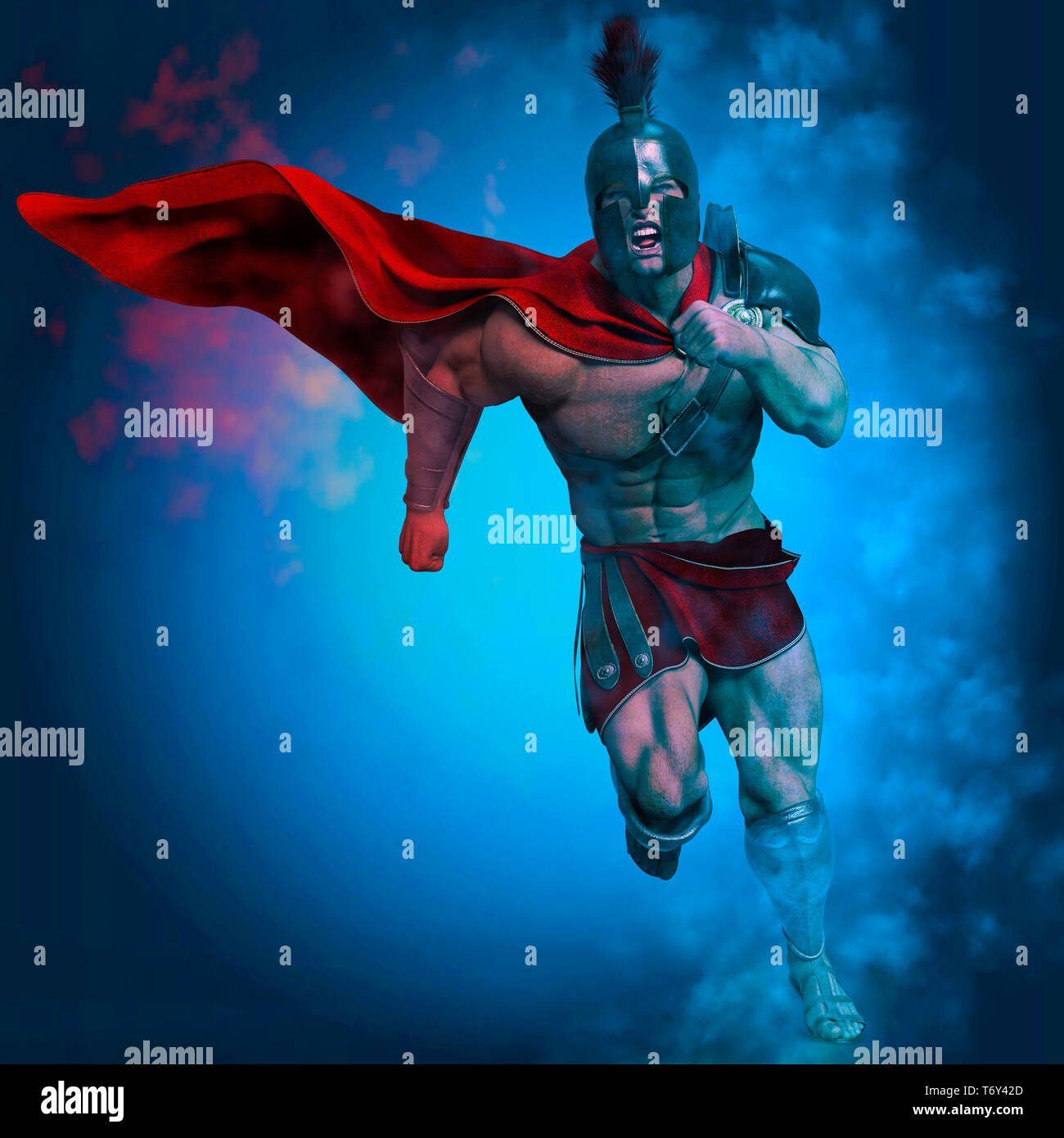 Spartan warrior red hi-res stock photography and images - Alamy