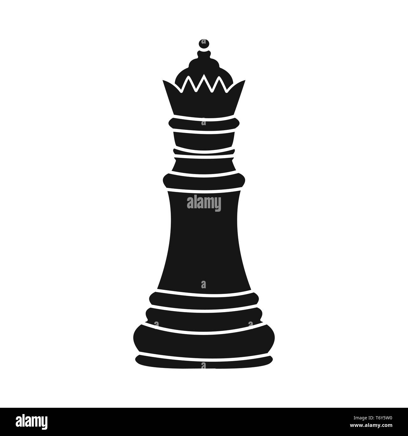 Black queen chess piece design element