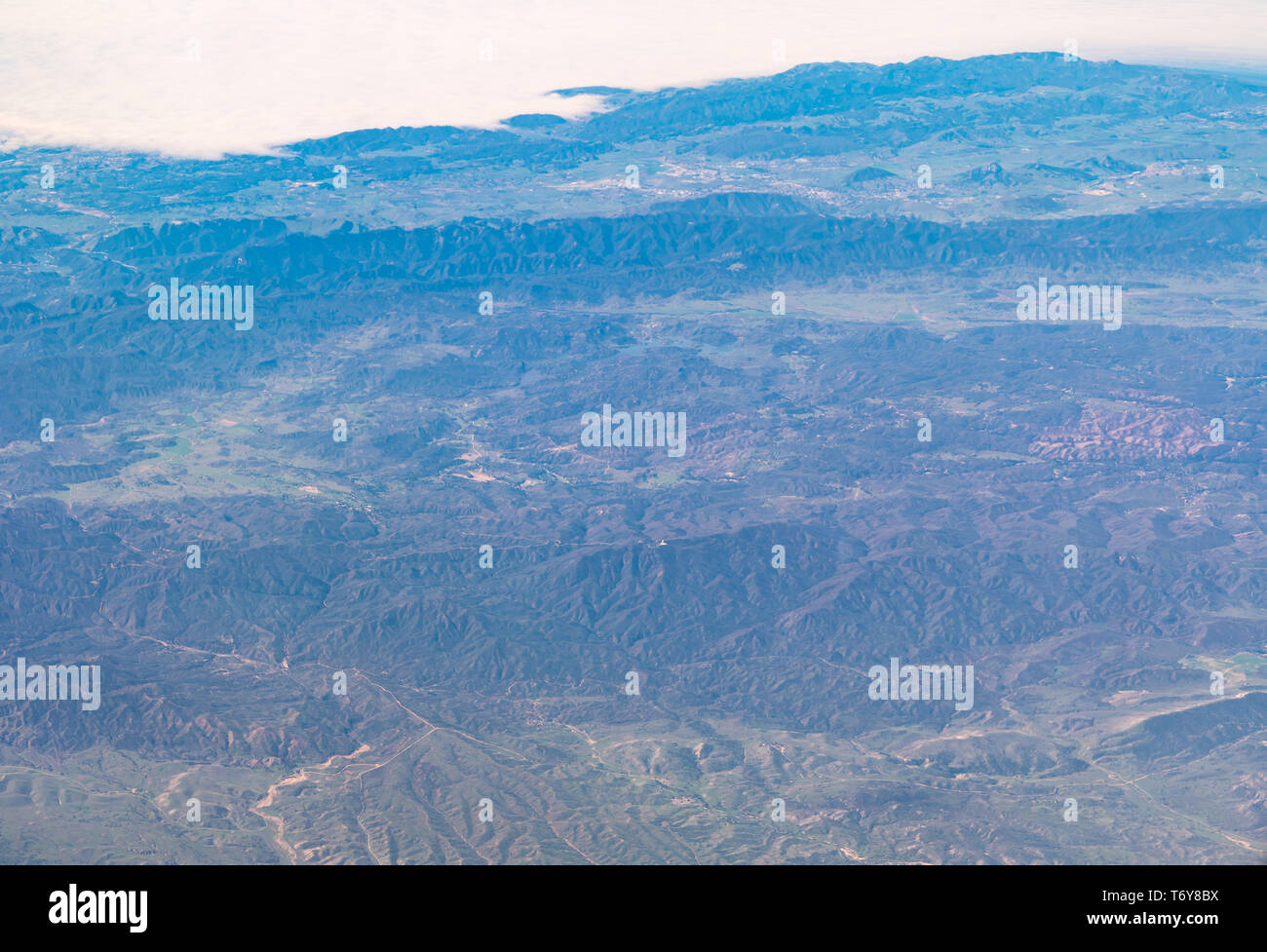 aerial view of California San Andreas Stock Photo