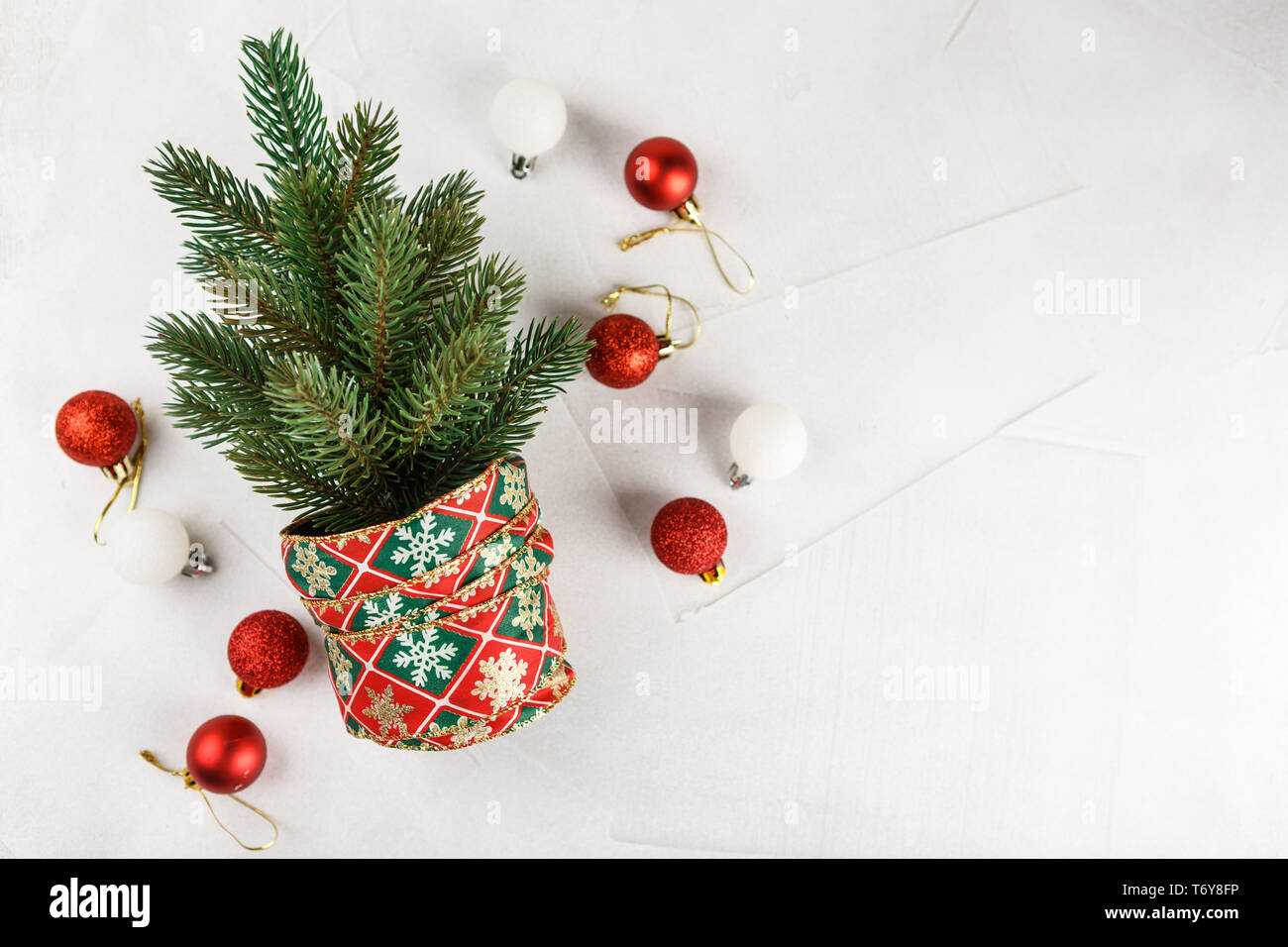 Small Decorated Christmas Tree With Bells Stock Photo 245232506