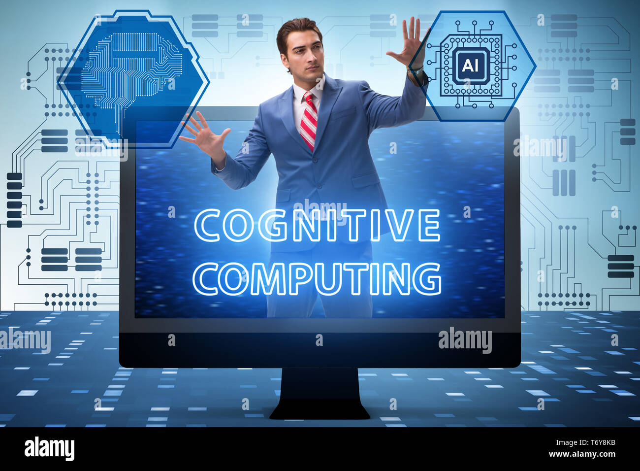 Cognitive computing concept as modern technology Stock Photo - Alamy