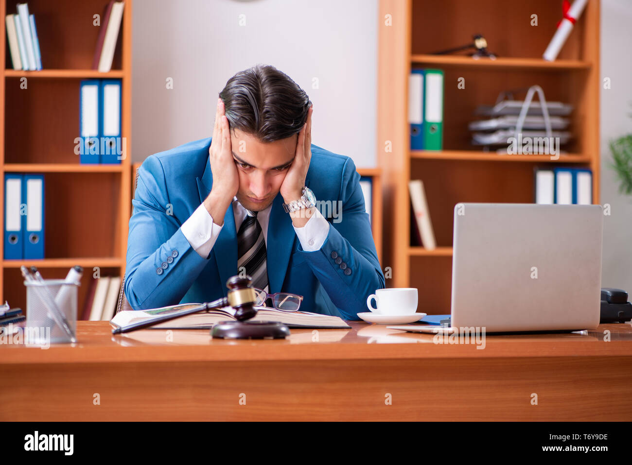 Lawyer working in the office Stock Photo