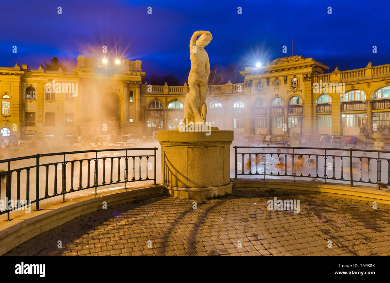 Szechnyi thermal bath spa in Budapest Hungary Stock Photo