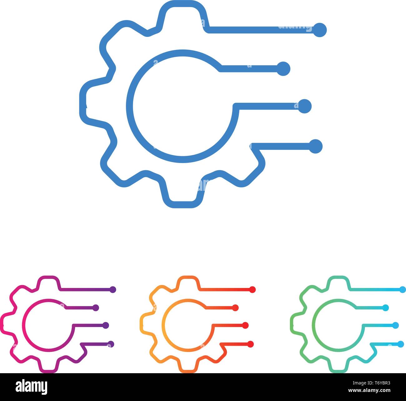 gear logo design industrial icon element illustration - vector Stock ...