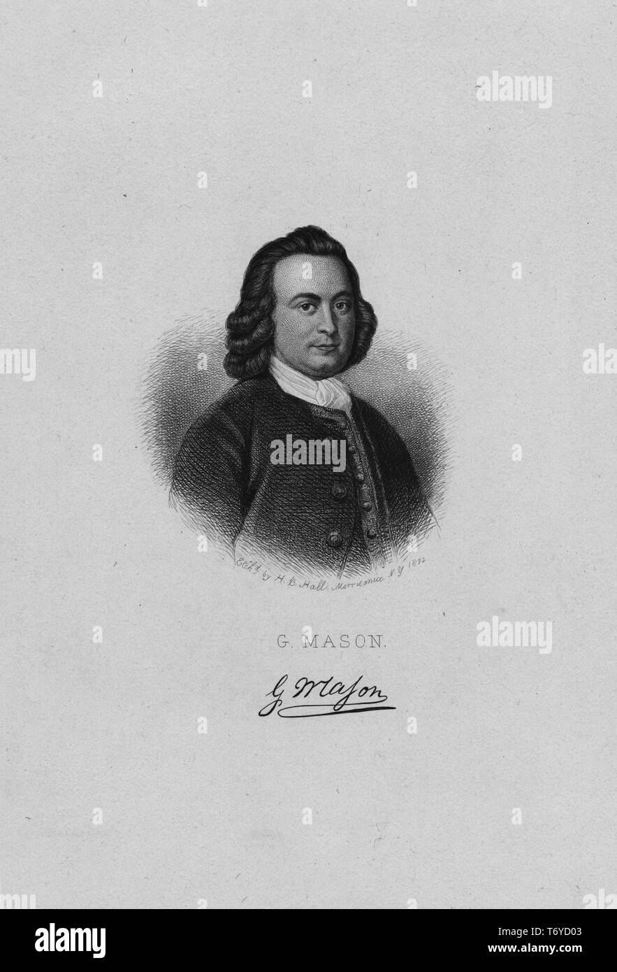 Engraved portrait of Mason, delegate of the U.S. Constitutional