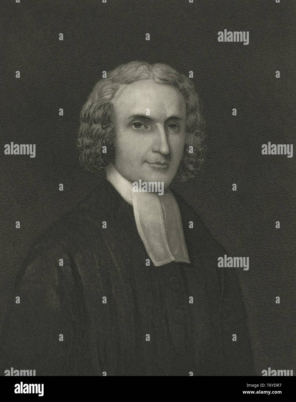 Engraved portrait of Aaron Burr, the third vice president of the United States, an American politician from Newark, New Jersey, British America, 1790. From the New York Public Library. () Stock Photo