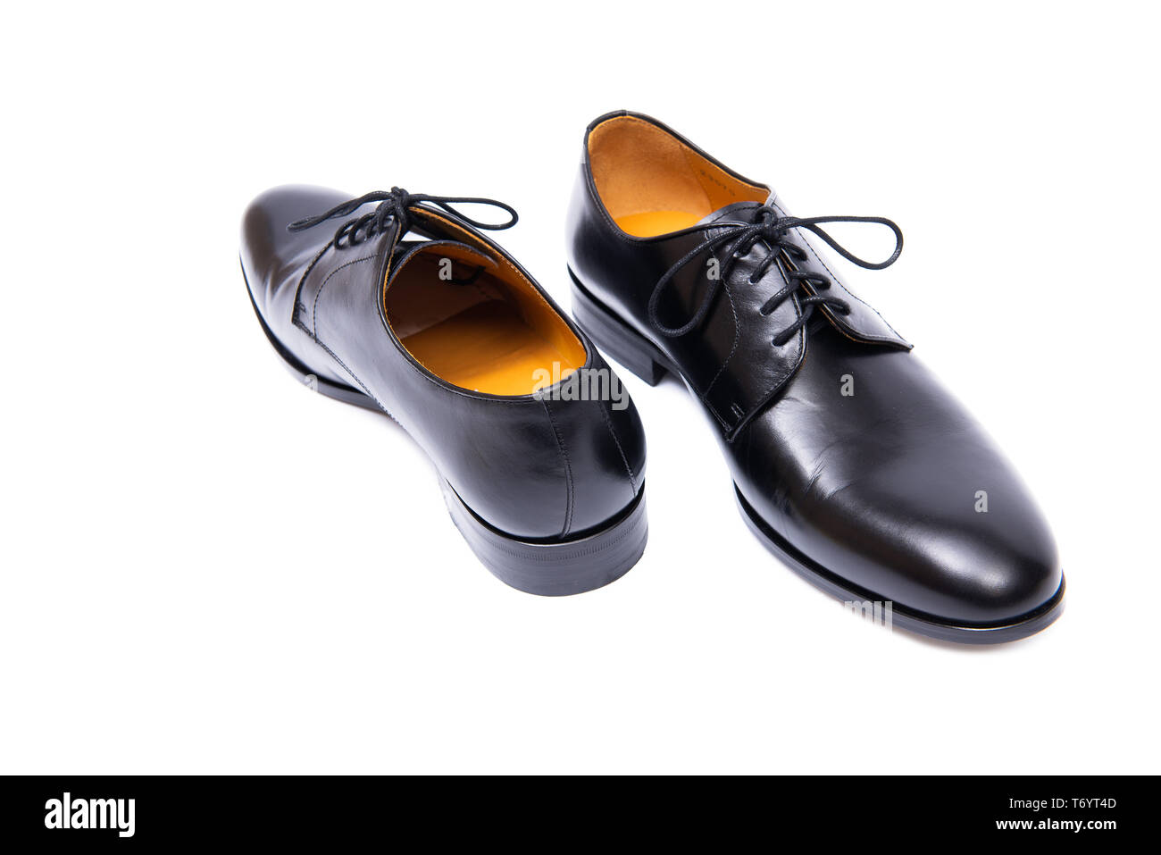 The black shoes isolated on white background Stock Photo - Alamy